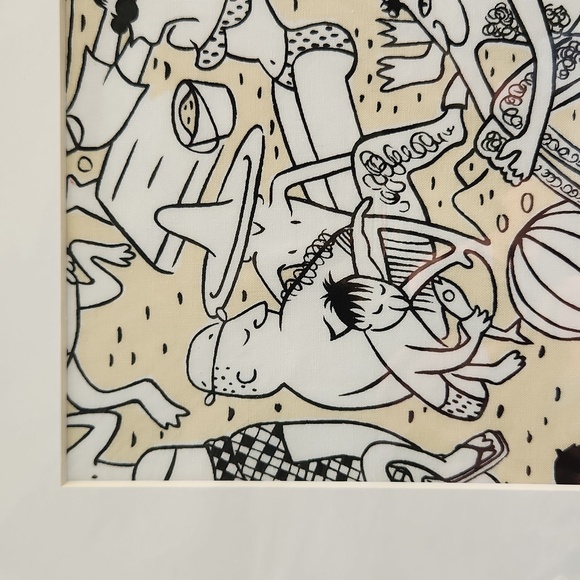 Unique Matted Fabric Art Print - Picture 2 of 6